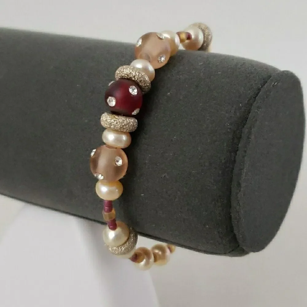 Luxe Glass Bead & Faux Pearl  7